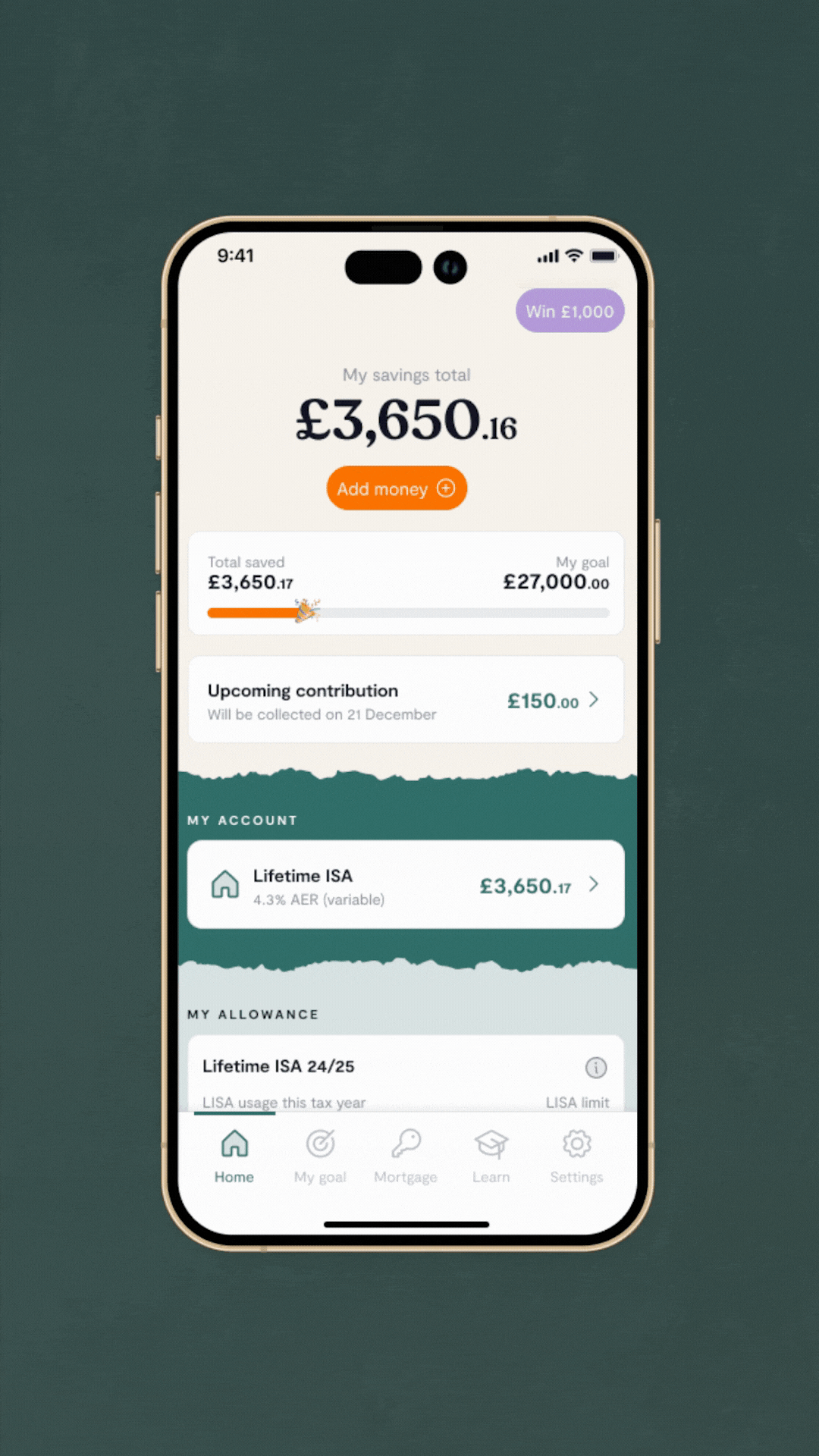 Interest rate shown was accurate at time of app release.